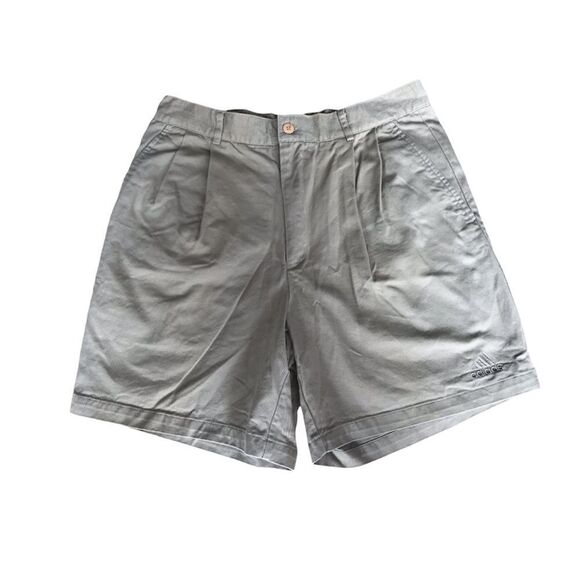 Adidas Men's Khaki Chino Flat Front Shorts - Picture 1 of 7
